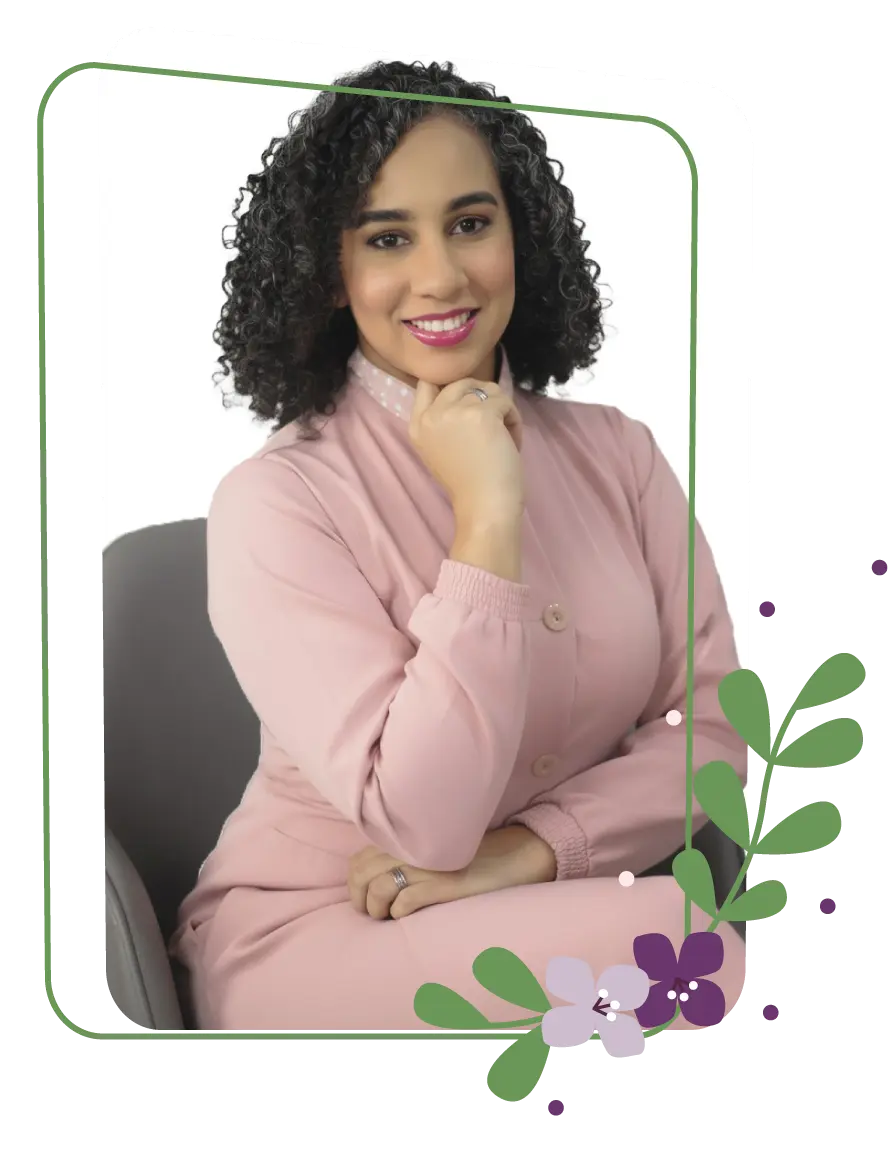 Juliana durante atendimento nutricional veterinário personalizado.